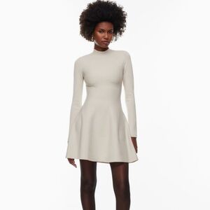 Babaton Aritzia Sculpt Knit Ambient Dress in Matte Pearl NWT